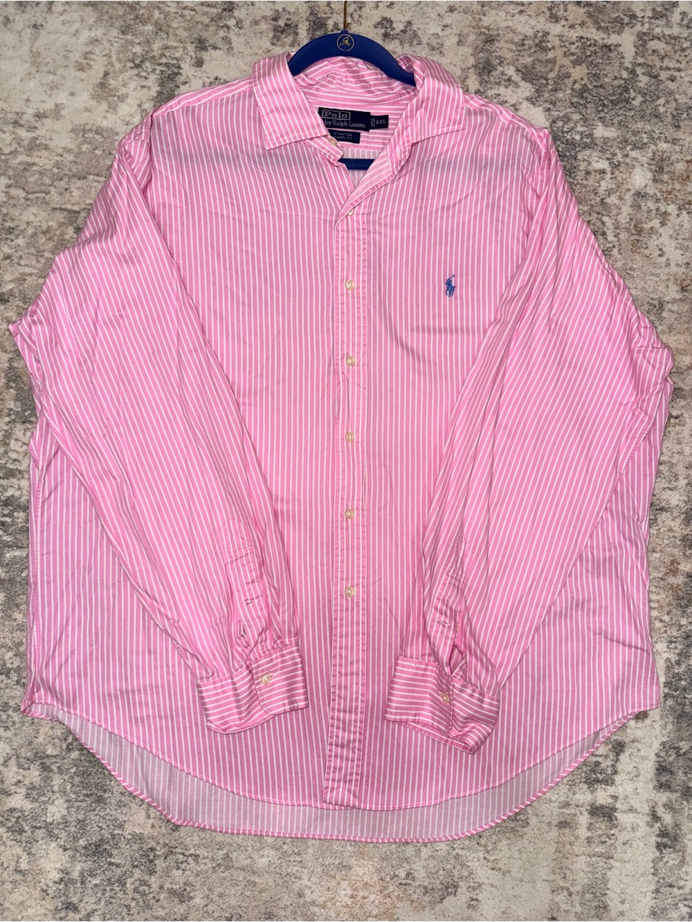 Ralph Lauren Pink & White Striped Dress Shirt